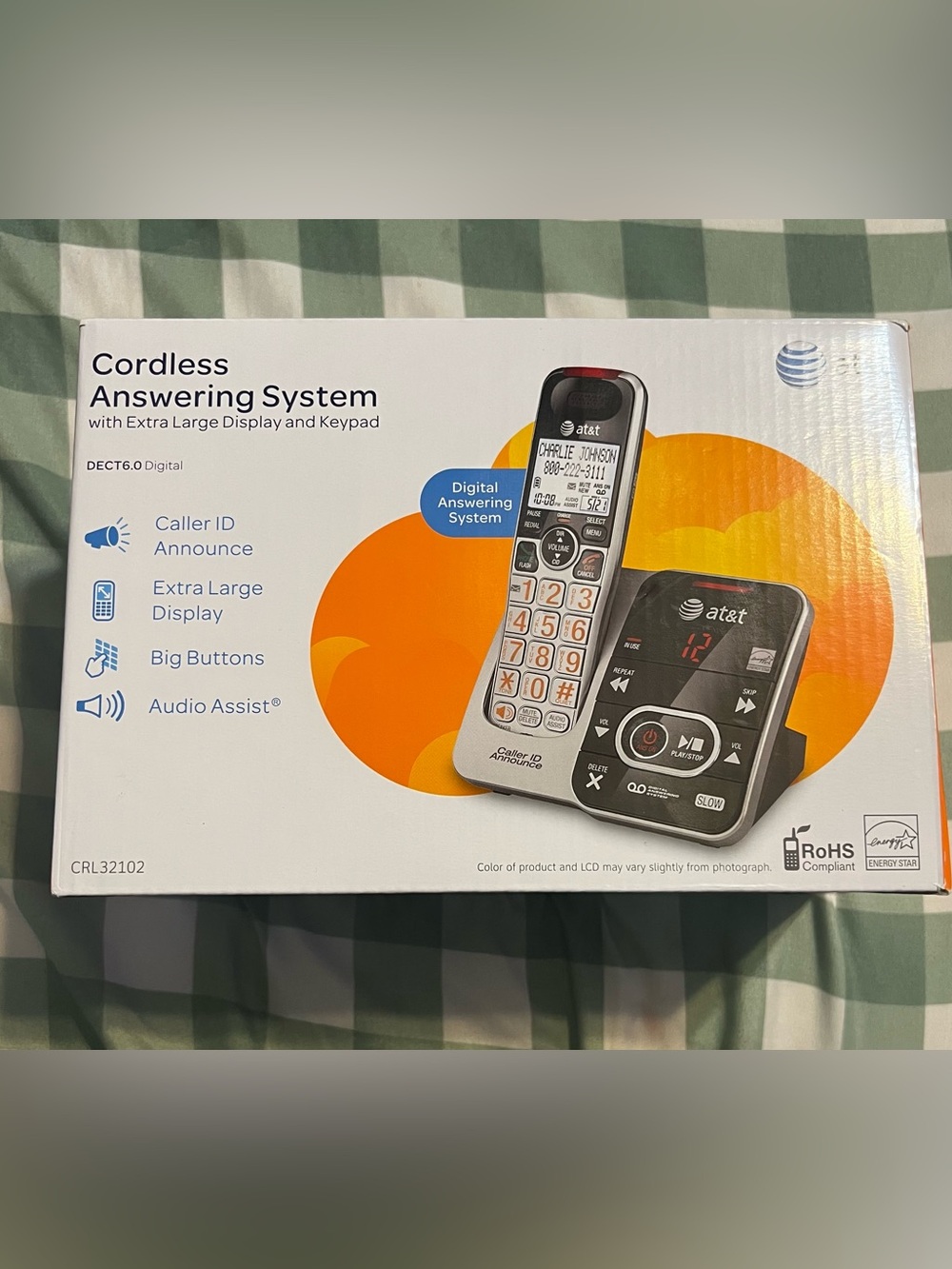 AT&T DECT 6.0 CRL32102 Cordless Phone W/Digital Answering System New